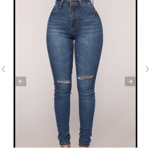 Fashion Nova Up High Skinny Distressed Jeans 2X